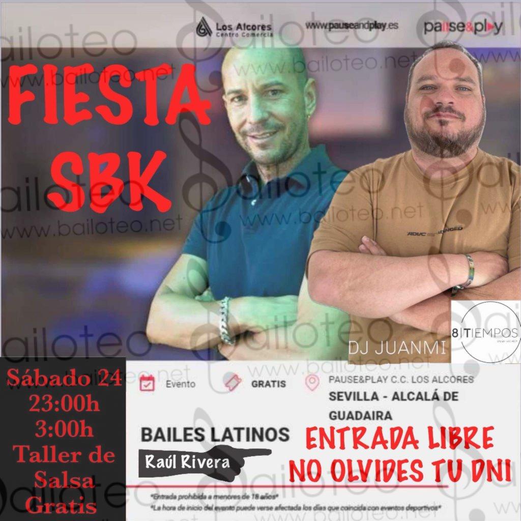 Bailoteo Fiesta SBK Sábado 24 Junio en Sala Pause & Play con taller gratis de Salsa