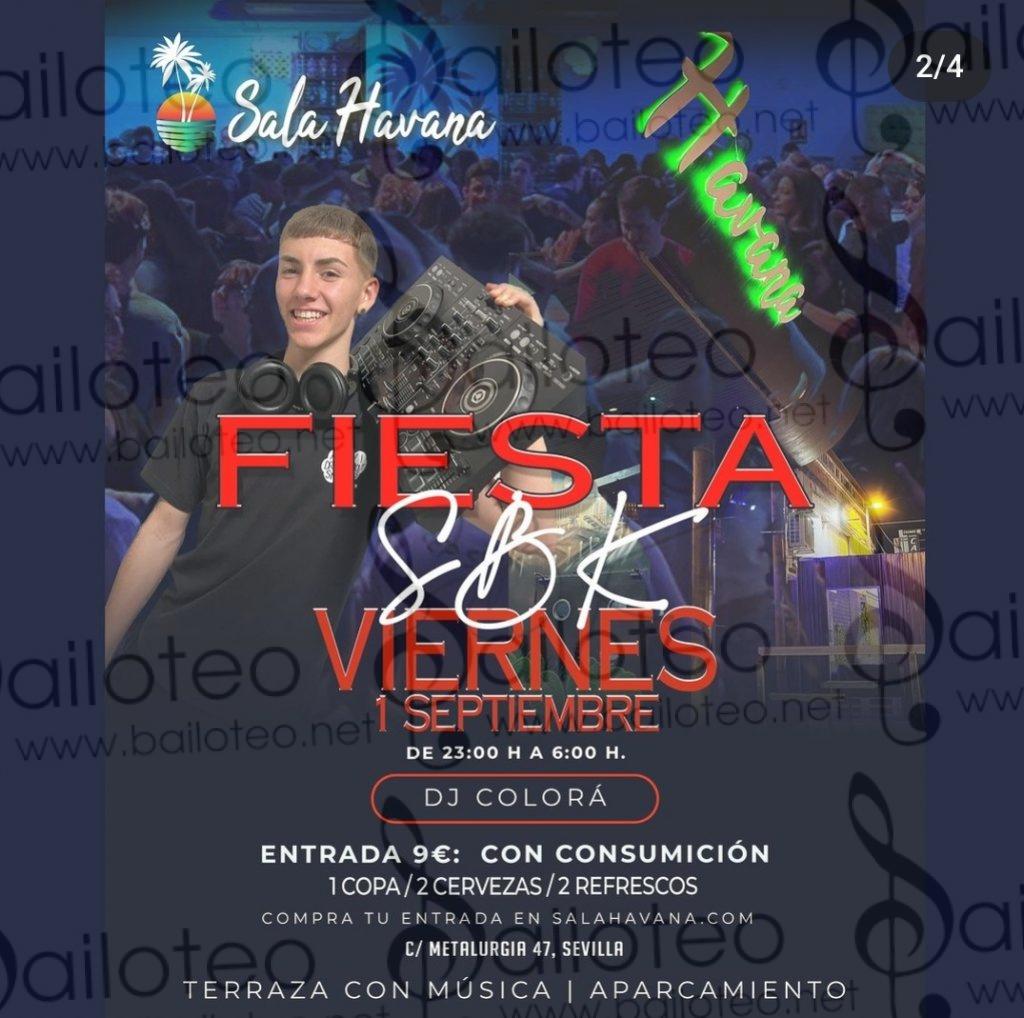 Bailoteo Fiesta SBK Viernes 1 Septiembre en sala Havana con DJ Colora