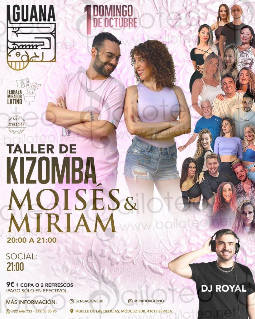 Bailoteo Sensación SBK Domingo 1 Octubre en terraza Iguana con taller de Kizomba por Miriam y Moisés