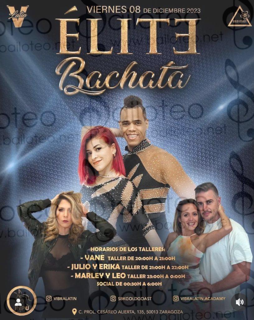 Bailoteo Fiesta bachata Viernes 8 Diciembre en discoteca Elite con 3 talleres