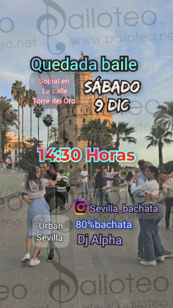 Bailoteo Urban Sevilla Sábado 9 Diciembre en la torre del oro con DJ Alpha