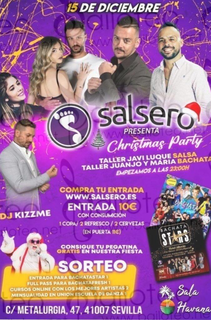 Bailoteo Christmas PARTY Viernes 15 Diciembre en sala Havana con taller de bachata y salsa