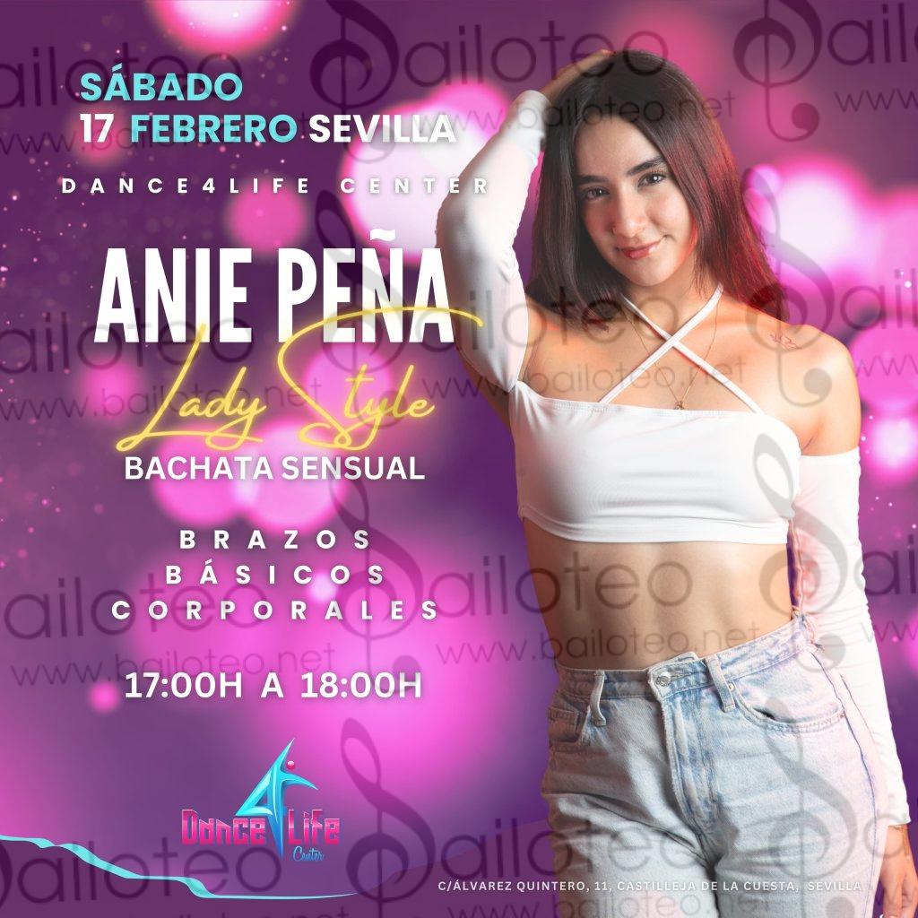 Bailoteo Clase de bachata lady Styles Sábado 17 Febrero en academia Dance4life impartido por Anie Peña