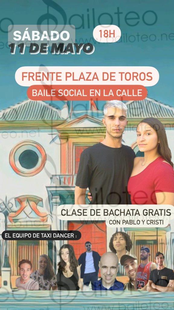 Bailoteo Baile Social en la calle con clase de bachata gratis con Pablo y Cristi el Sábado 11 de Mayo 2024
