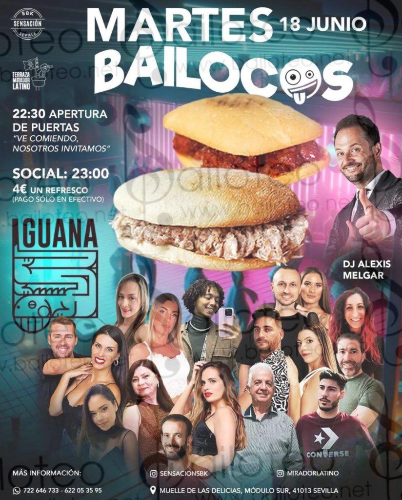 Bailoteo Martes bailocos en Iguana Terraza Sevilla el Martes 18 de Junio 2024