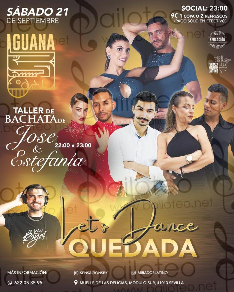 Bailoteo Quedada Lets Dance con Taller de Bachata en Iguana Terraza el Sabado 21 de Septiembre 2024