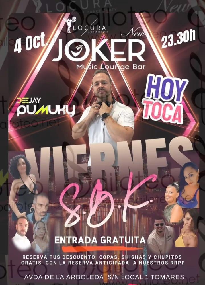 Bailoteo Viernes SBK en Joker Tomares el Viernes 4 de Octubre 2024