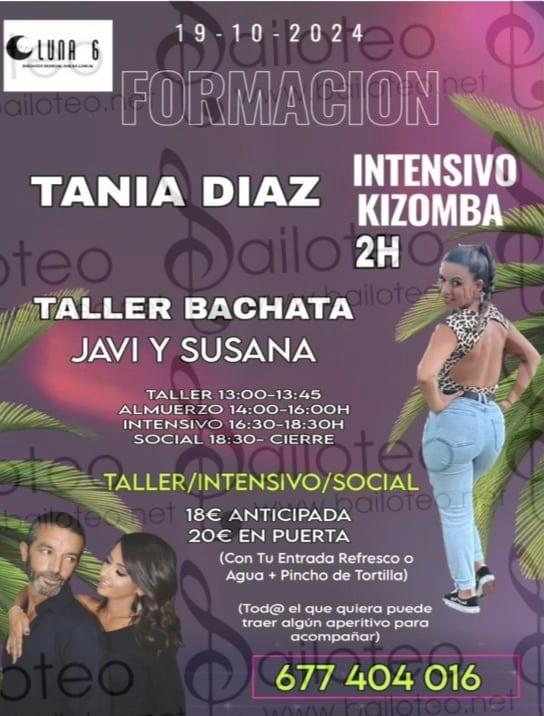 Bailoteo Intensivo Kizomba Taller y Social el Sábado 19 de Octubre 2024