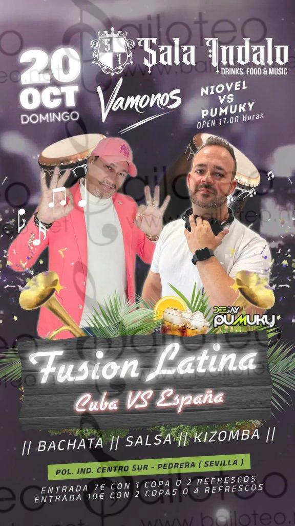 Bailoteo Fusion Latina en Sala Indalo el Domingo 20 de Octubre 2024