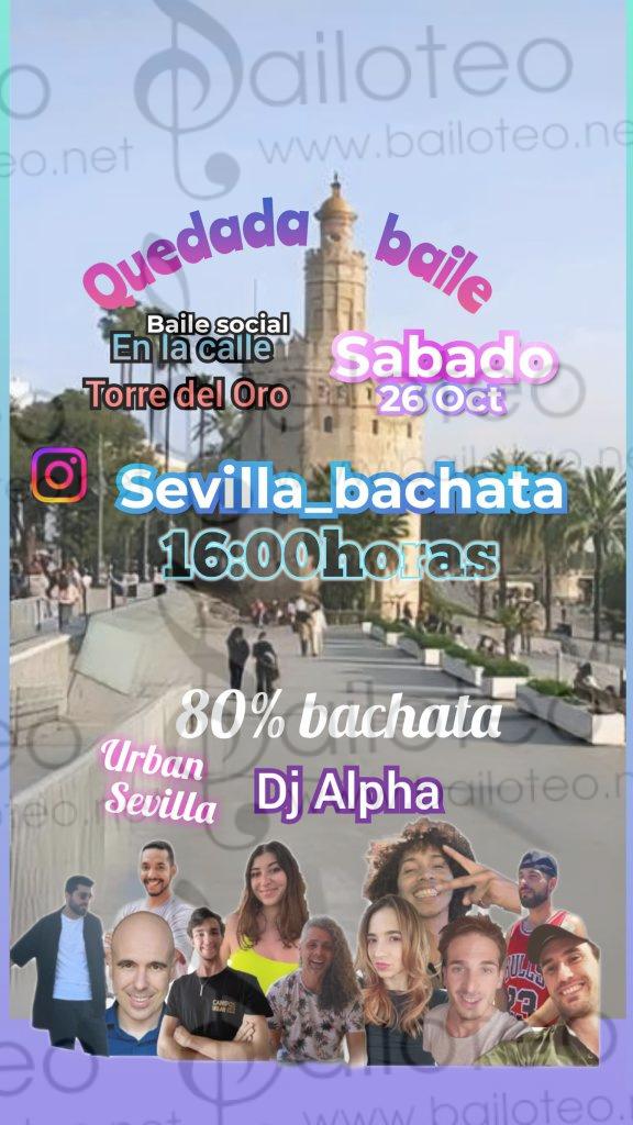 Bailoteo Quedada de Baile 80% Bachata en la calle frente a Torre del Oroel Sabado 26 de Octubre 2024