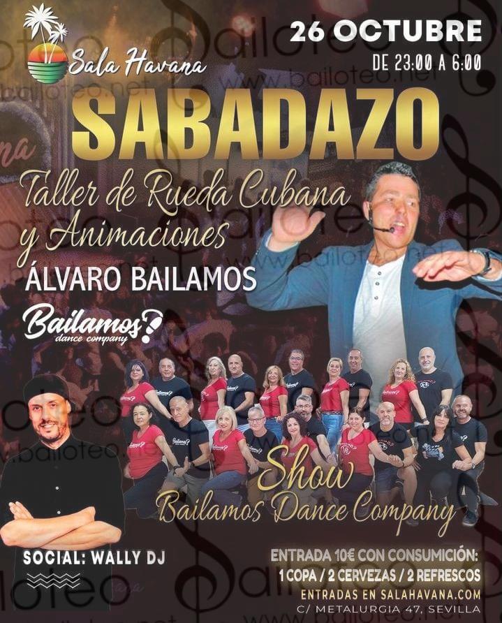 Bailoteo Sabadazo con Taller de Rueda Cubana y Show en Sala Havana el 26 de Octubre 2024