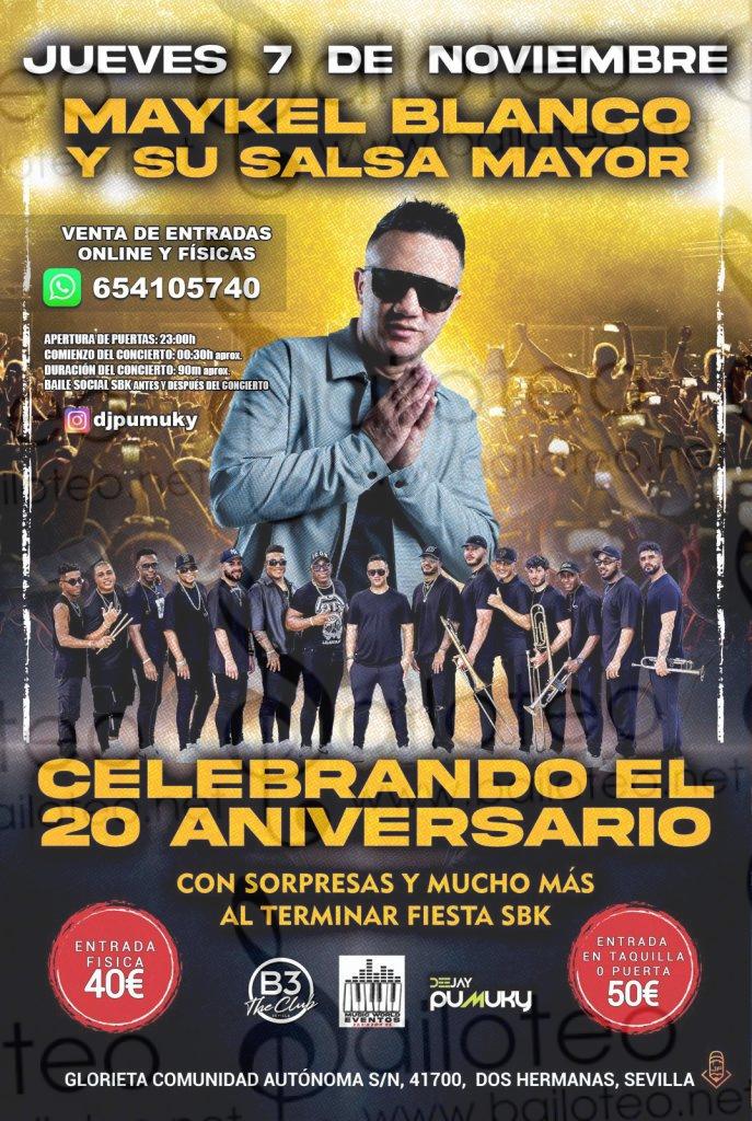 Bailoteo Concierto Maykel Blanco y su Salsa Mayor en B3 el Jueves 7 de Noviembre 2024