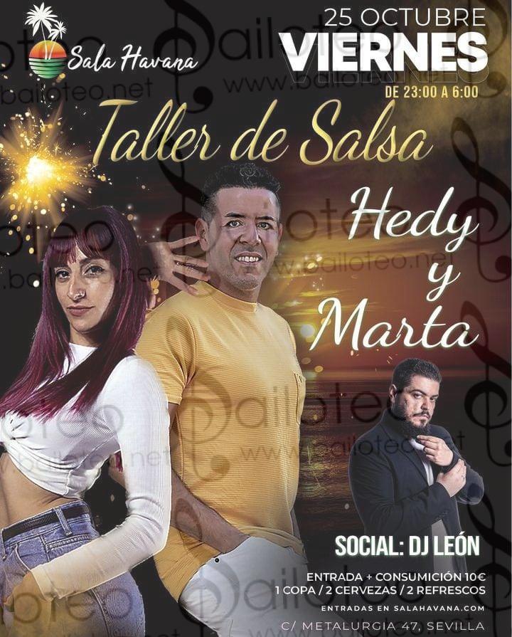 Bailoteo Fiesta SBK y Taller de Salsa en Sala Havana el Viernes 25 de Octubre 2024