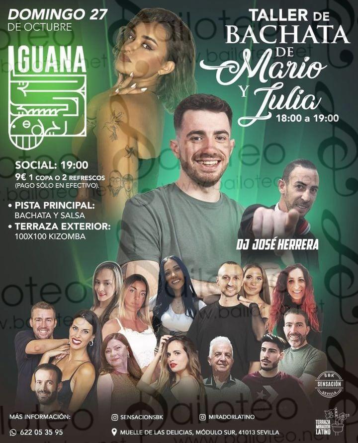 Bailoteo Fiesta SBK y Taller de Bachata en Iguana Terraza el Domingo 27 de Octubre 2024