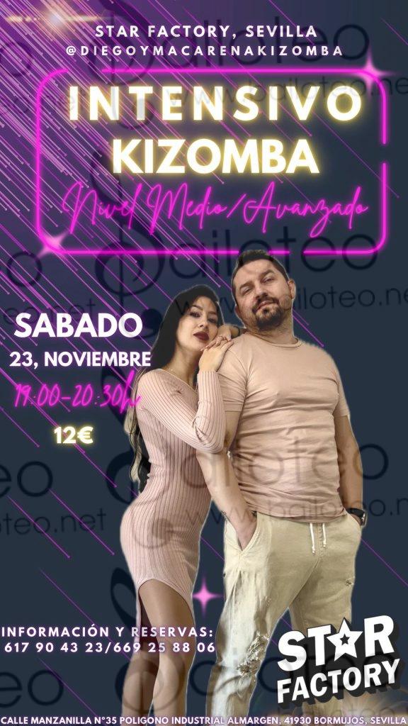 Bailoteo Intensivo Kizomba en Star Factory el Sabado 23 de Noviembre 2024