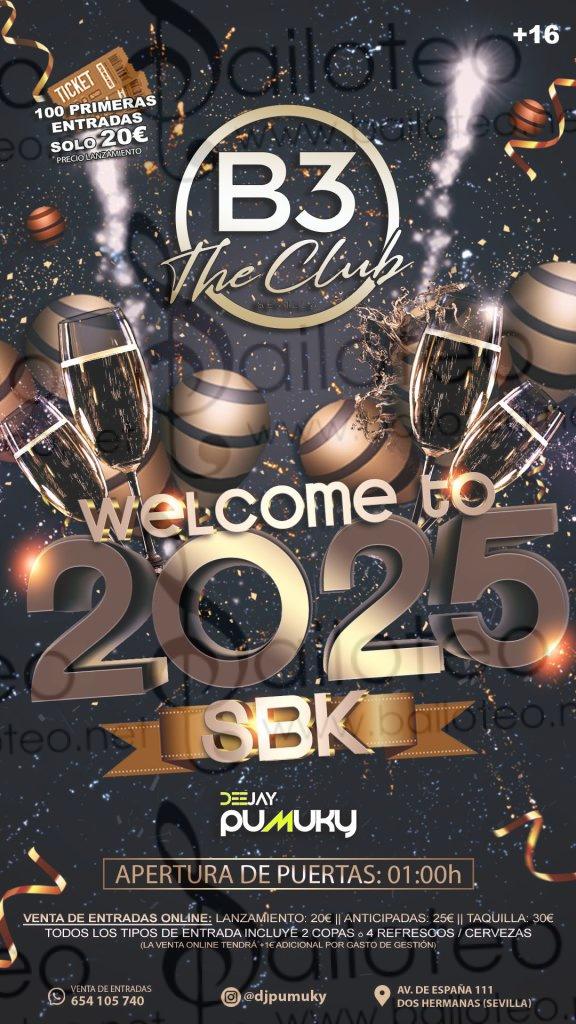 Bailoteo Welcome 2025 en B3 el 1 de Enero 2025